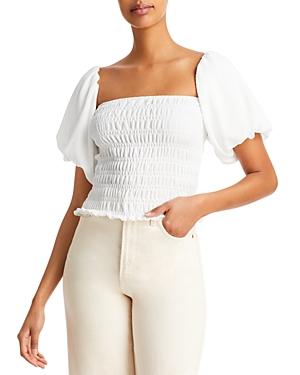 Line & Dot Sofi Smocked Top