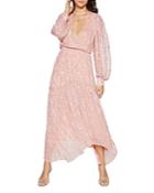 Ramy Brook Ora Metallic Print Maxi Dress