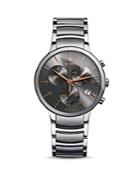 Rado Centrix Xl Quartz Chronograph Stainless Steel Watch, 44mm