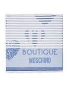Moschino Stripes & Hearts Print Scarf (53% Off) Comparable Value $256.23