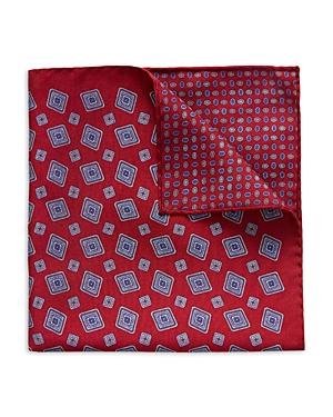 Eton Silk Double Sided Medallion Pocket Square