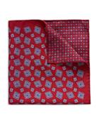 Eton Silk Double Sided Medallion Pocket Square
