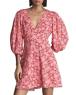 Reiss Daisy Puff Sleeve Mini Dress