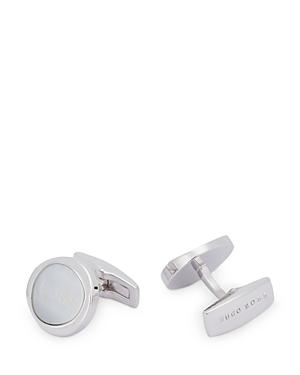 Boss Hugo Boss T-alexander Engraved Logo Mother Of Pearl Cufflinks
