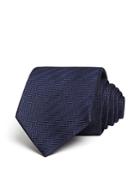 Armani Collezioni Herringbone Stripe Woven Jacquard Classic Tie