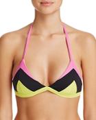 Pilyq Color-block Triangle Bikini Top