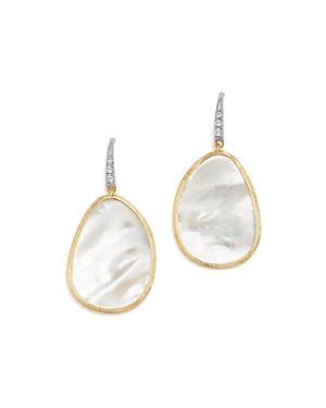 Marco Bicego 18k White & Yellow Gold Lunaria Mother-of-pearl & Diamond Earrings