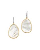 Marco Bicego 18k White & Yellow Gold Lunaria Mother-of-pearl & Diamond Earrings