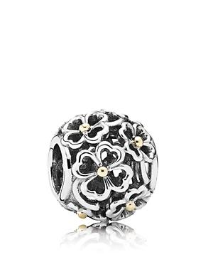 Pandora Charm - Sterling Silver & 14k Gold Evening Floral, Moments Collection