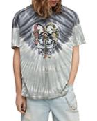 Allsaints Danny Cotton Tie Dyed Graphic Tee