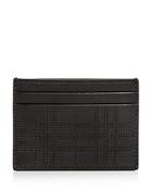 Burberry Sandon Perforated Check Leather Card Case