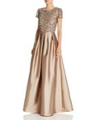 Adrianna Papell Embellished Bodice Gown