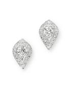 Bloomingdale's Pave Diamond Solitaire Earrings In 14k White Gold, 0.60 Ct. T.w. - 100% Exclusive