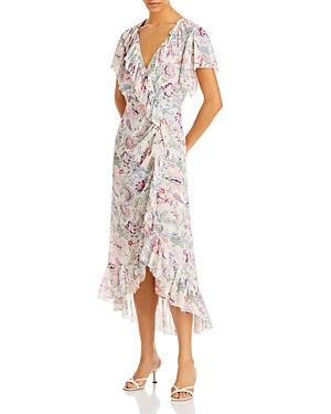 Cinq A Sept Sheilla Ruffled V Neck Dress