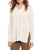 Lauren Ralph Lauren V-neck Layered-look Cashmere Sweater - 100% Bloomingdale's Exclusive