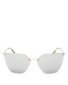 Prada Cat Eye Mirrored Sunglasses, 63mm
