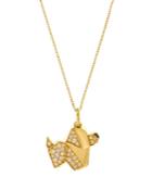 Bloomingdales's Diamond Dog Pendant Necklace In 14k Yellow Gold, 0.25 Ct. T.w. - 100% Exclusive