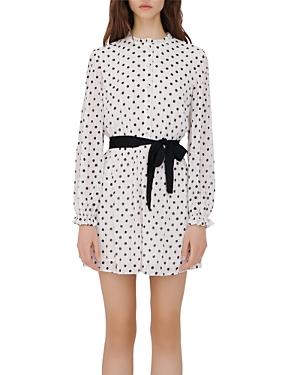 Maje Rely Polka Dot Shirt Dress