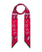 Burberry Heart Crest Silk Skinny Scarf