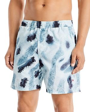 Stone Island Aqua Printed Shorts