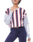 Juicy By Juicy Couture 1988 Striped Cropped Sweatshirt