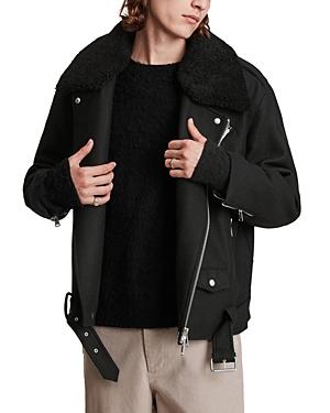 Allsaints Mard Wool Blend Oversized Biker Jacket
