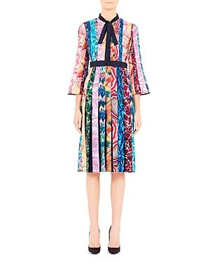 Mary Katrantzou Desmine Pleated Multicolor Midi Dress