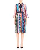 Mary Katrantzou Desmine Pleated Multicolor Midi Dress