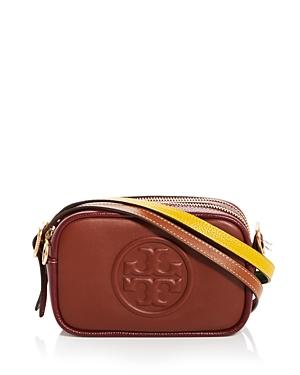 Tory Burch Perry Bombe Double Strap Mini Leather Crossbody