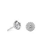 Lightbox Jewelry Lab Grown Diamond Halo In 10k White Gold, 0.50 Ct. T.w.