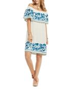 Scotch & Soda Embroidered Off-the-shoulder Shift Dress