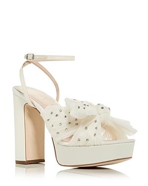 Loeffler Randall Women's Natalia Pleated Platform Block Heel Sandals