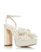 Loeffler Randall Women's Natalia Pleated Platform Block Heel Sandals