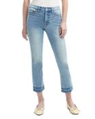 Jen 7 High Rise Ankle Straight Jeans In Wisteria Destroy