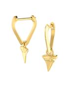 Iconery 14k Yellow Gold Small Triangle Hoop Earrings With Shark Tooth Charms - Bloomingdale's Exclusive