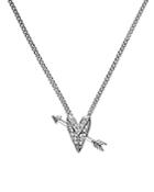 Karl Lagerfeld Paris Hearts & Arrows Small Pendant Necklace, 16