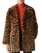 Whistles Leopard-printed Faux Fur Coat