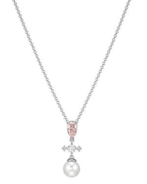 Swarovski Perfection Crystal & Crystal Pearl Pendant Necklace, 14-7/8