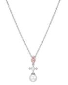 Swarovski Perfection Crystal & Crystal Pearl Pendant Necklace, 14-7/8