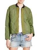 Free People Linear Quilted Bomber Jacket