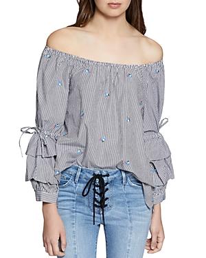 Sanctuary Off-the-shoulder Ruffle-sleeve Top