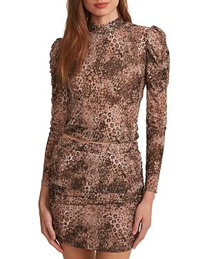 Bb Dakota X Steve Madden All Meshed Up Animal Print Top