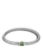 John Hardy Classic Chain Sterling Silver Lava Extra Small Bracelet With Tsavorite