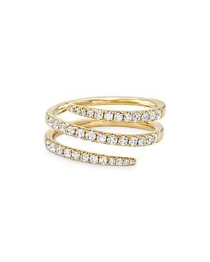 Zoe Lev 14k Yellow Gold Diamond Spiral Ring