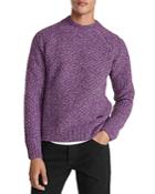 The Kooples Wool Blend Honeycomb Textured Crewneck Sweater