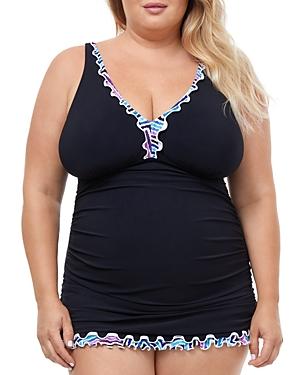 Profile By Gottex Tummy Control Contrast Trim Swimsuit