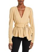 Rebecca Taylor Belted Peplum Top