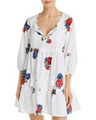 Tory Burch Floral Embroidered Swim Cover-up