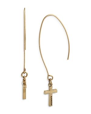 Allsaints Cross Drop Threader Earrings