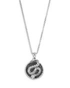 John Hardy Sterling Silver Legends Naga Pendant Necklace With Black Sapphire, Black Spinel & Blue Sapphire, 20